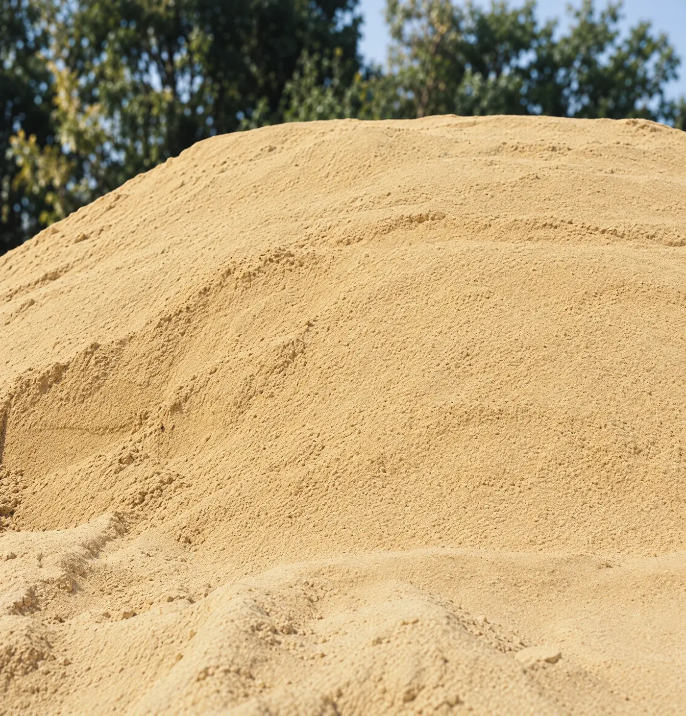 Heap of fine yellow building sand